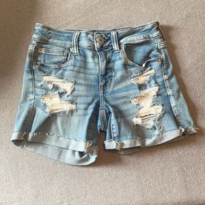 American eagle jean short cut offs